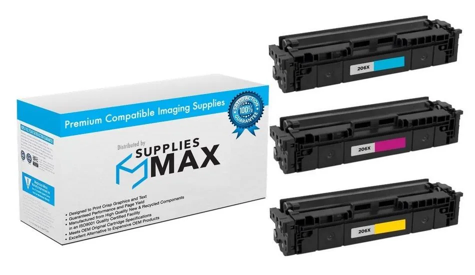 SuppliesMax SuppliesMax HEWW2110XM High Yield Toner Cartridge Combo Pack C/M/Y 2450 Pages — product photo