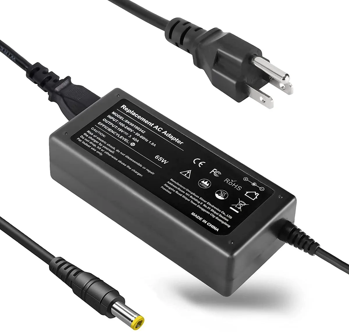 myVolts myVolts 19V 3.42A 65W ac adapter 5.5×1.7 mm for Acer monitors — product photo
