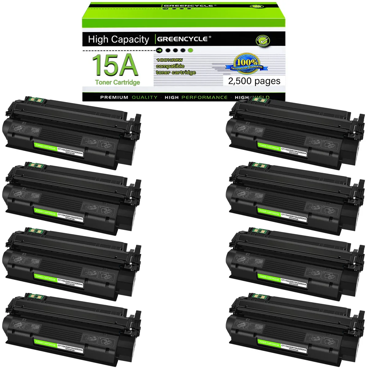 GREENCYCLE GREENCYCLE C7115A toner cartridge 8-pack black 2500 pages — product photo