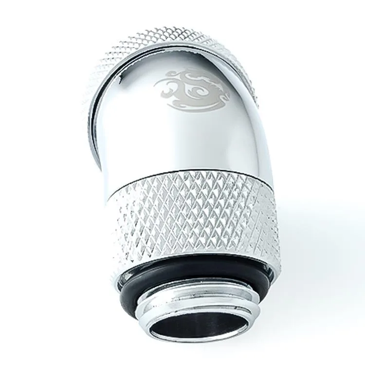 Bitspower Bitspower BP-E45RML 12mm 45° Rotary Fitting Silver Shining — product photo