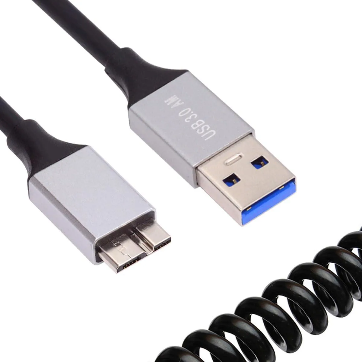 Fervit Fervit USB 3.0 Type-A to Micro-USB 3.0 OTG coiled cable 100cm — product photo