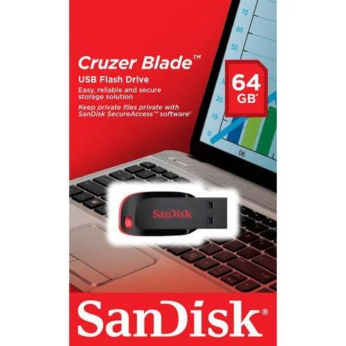 SanDisk SanDisk Cruzer Blade 64 GB USB 2.0 Black SDCZ50-064G-B35 — product photo