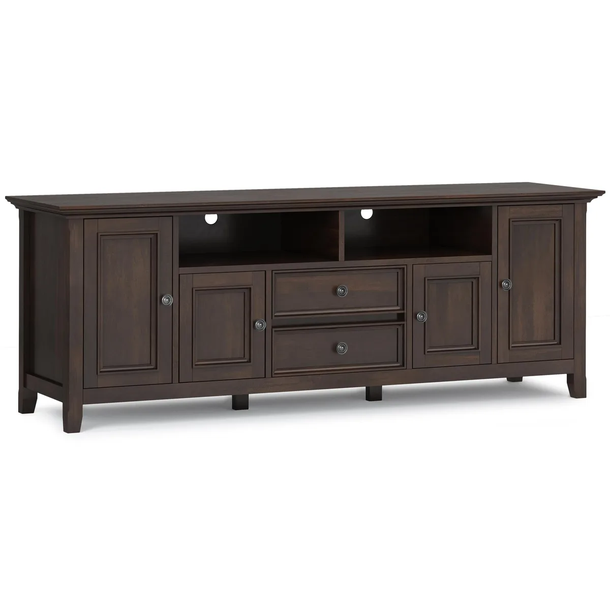 tuphen tuphen Amherst 72 inch Solid Wood TV Media Stand Brunette Brown — product photo