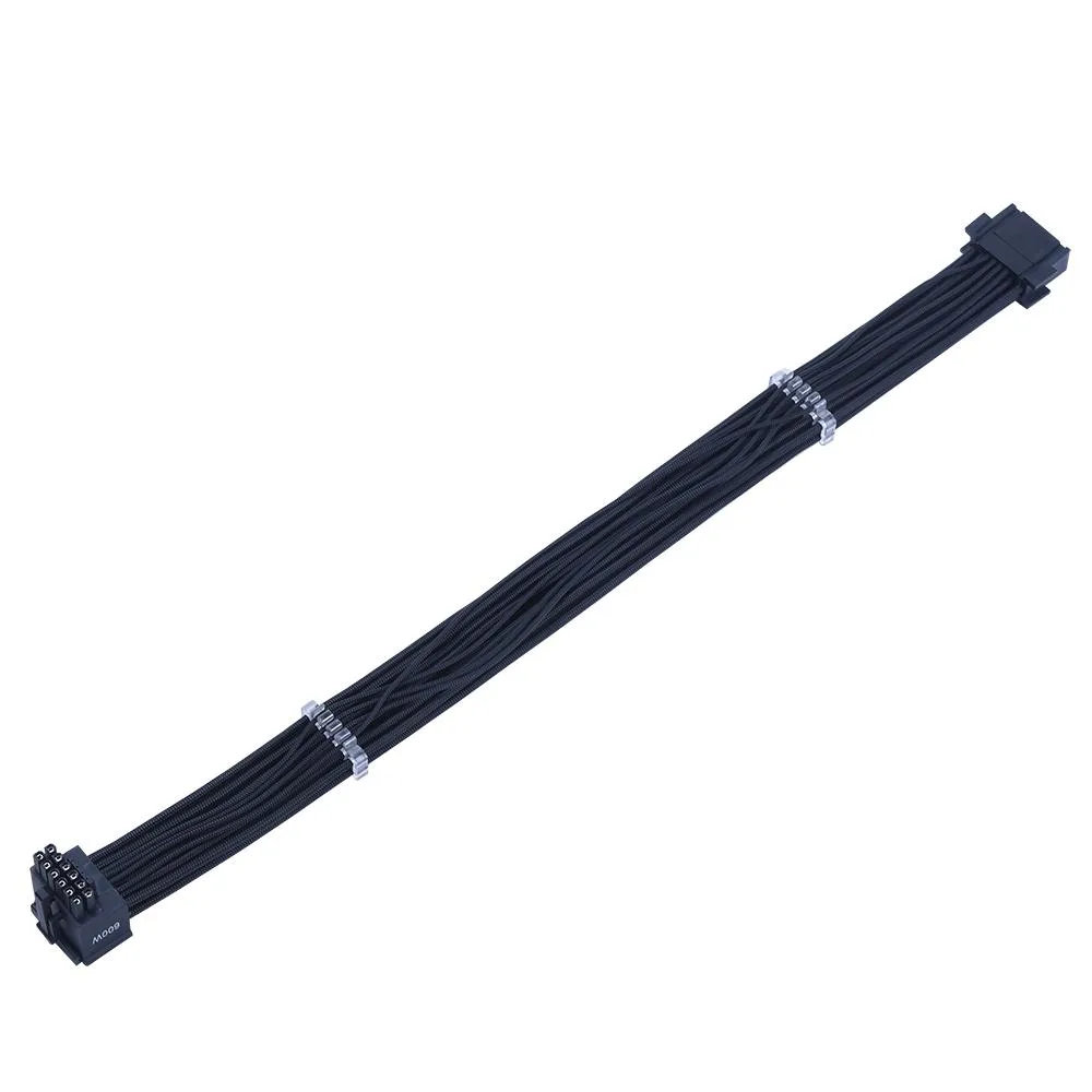 Xenlazar Xenlazar 12+4Type-B/BK/Receptacle/L300mm 300mm PCIe 5.0 600W 90° L-angled 12+4pin extension cable black — product photo