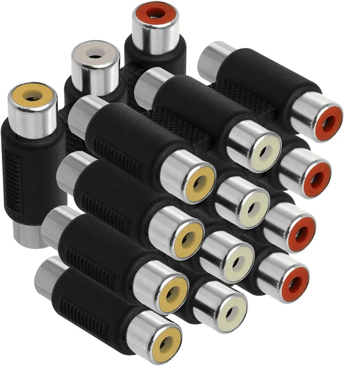 Boxwave Boxwave RCA Coupler 5 Pack Audio Adapter Female to Female White Red Yellow — product photo
