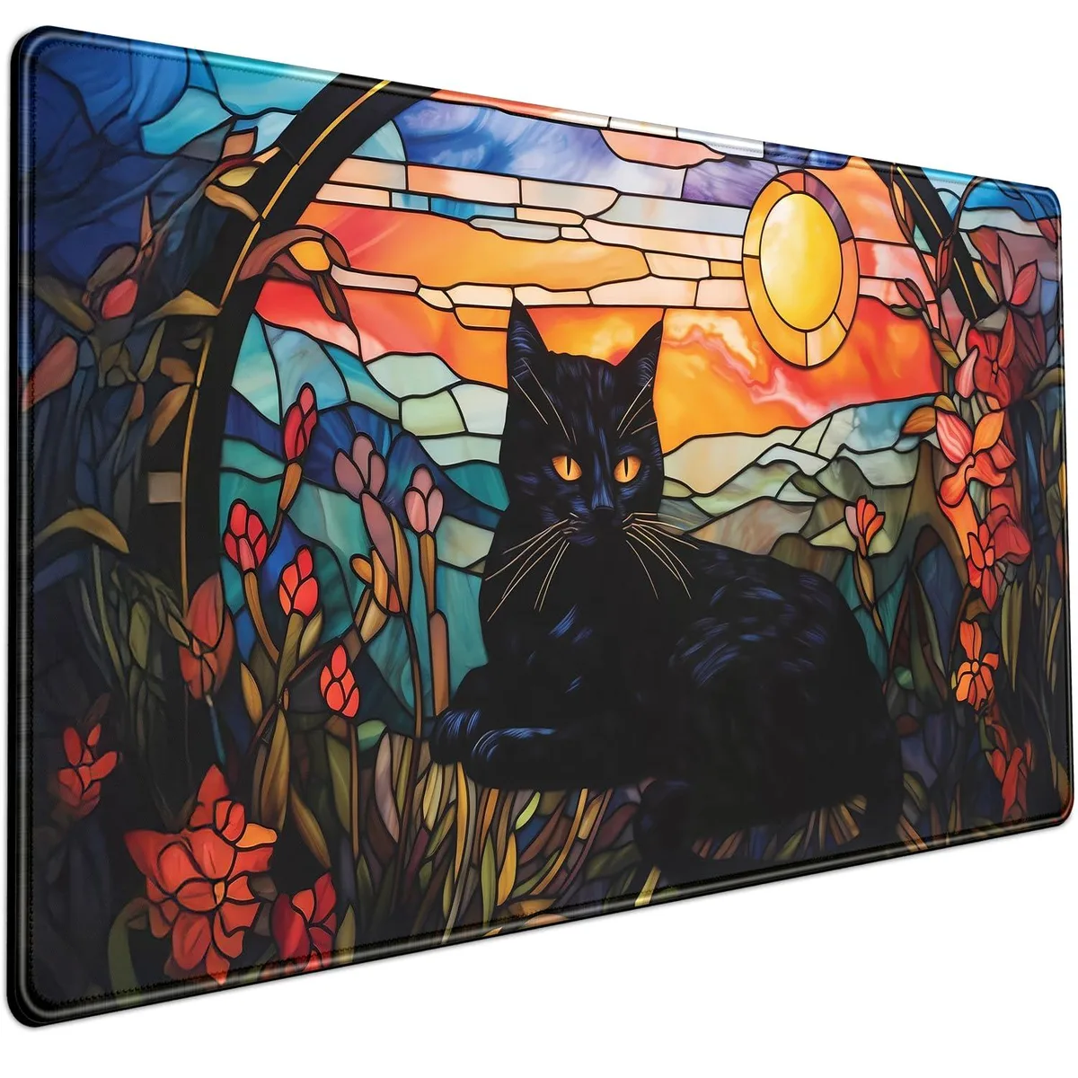KEHIPI KEHIPI mouse pad xxl Aesthetic Black Cat 31.5x15.7 in — product photo