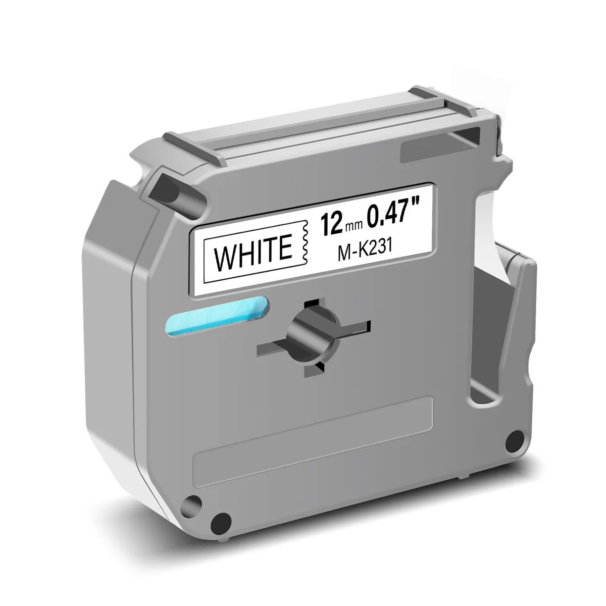 GREENCYCLE GREENCYCLE MK-231 label tape 12mm 8m black on white — product photo