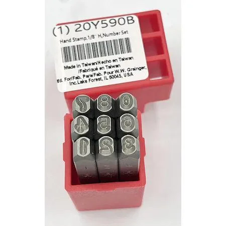 Value Brand Value Brand Hand Stamp Kit Number Set 20Y590 1/8 in 62 HRC — product photo
