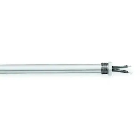 Tempco cartridge immersion heater, brass screw plug, Incoloy sheath