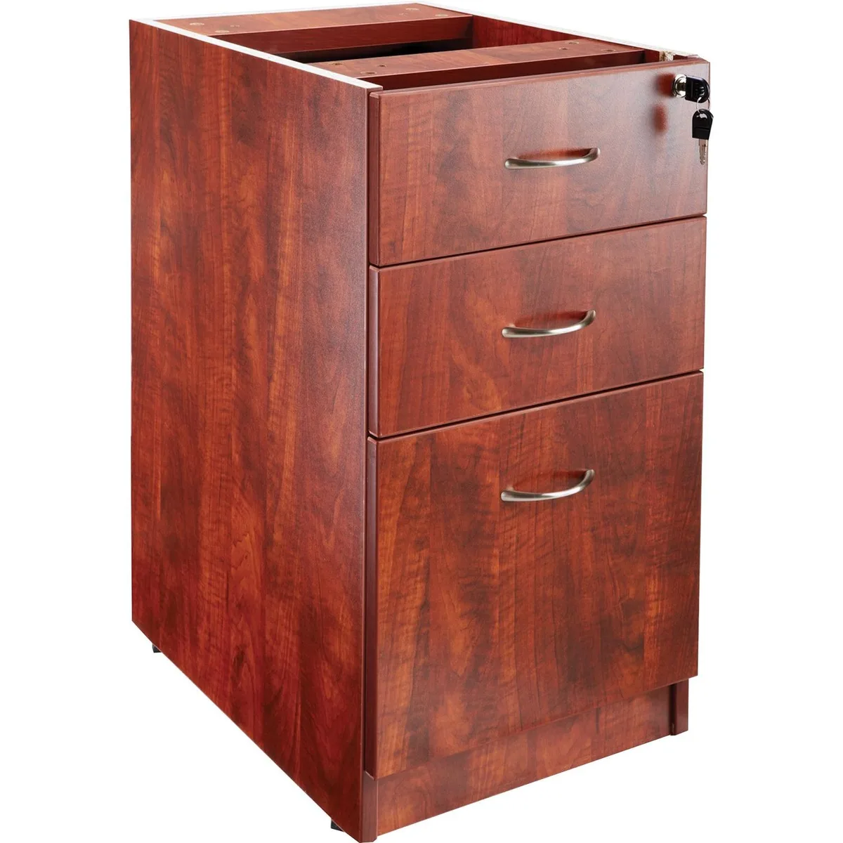 Lorell Lorell 69604 Fixed Pedestal B/B/F 16x22x28 Cherry office furniture — preces foto