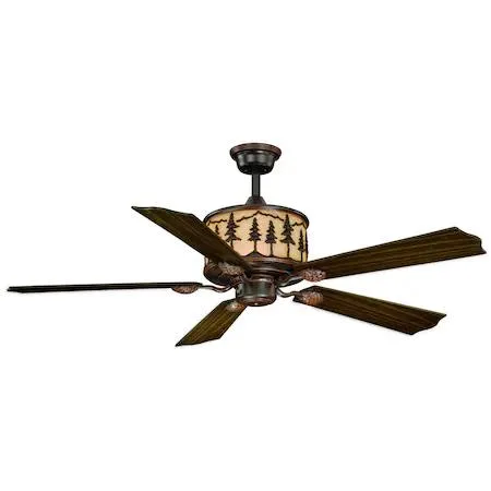 Bronze ceiling fan with 56 inch blade span