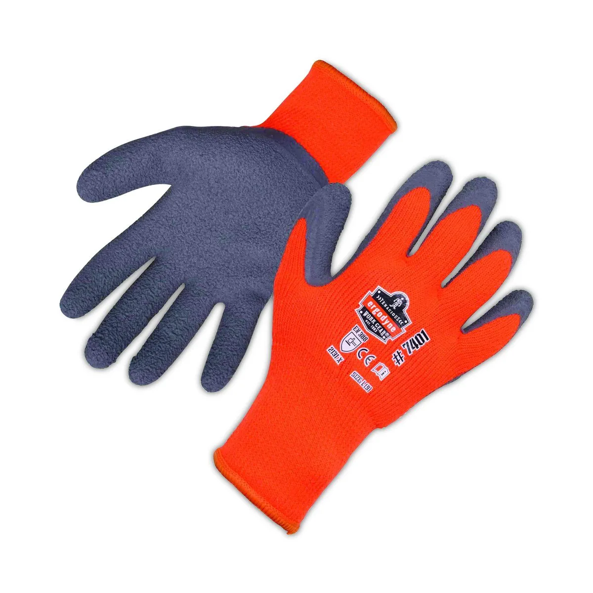 Ergodyne Ergodyne ProFlex 7401 Coated Winter Gloves EN388 2131X 9" X-Large Orange Pair — product photo