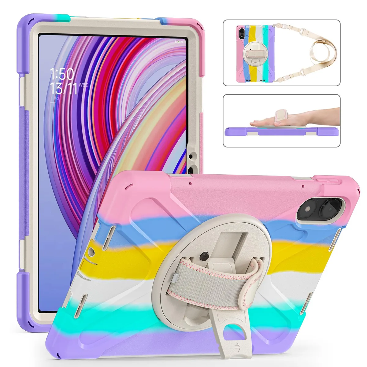 BONAEVER BONAEVER Case for Xiaomi Redmi Pad Pro 12.1 2024 / Poco Pad 12.1 Shockproof Cover Pink — product photo