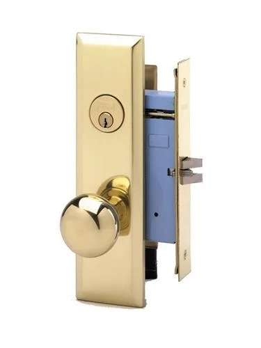 Marks USA Marks USA 7NY10DW/3 Polished Brass Left Hand Mortise Lockset — product photo