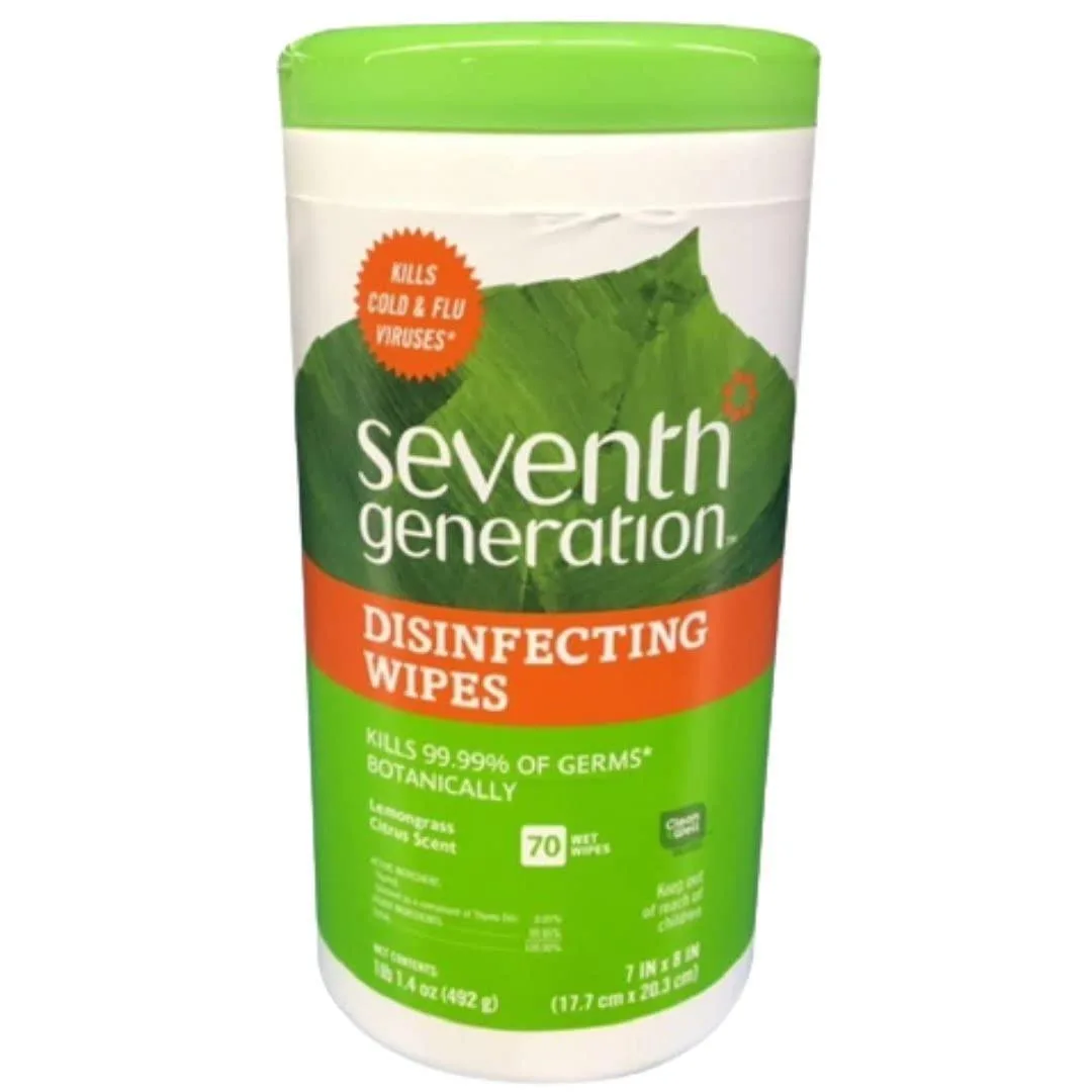 No Sew No Sew SG-068 Disinfecting Wipes Lemongrass Citrus 70 Count — product photo