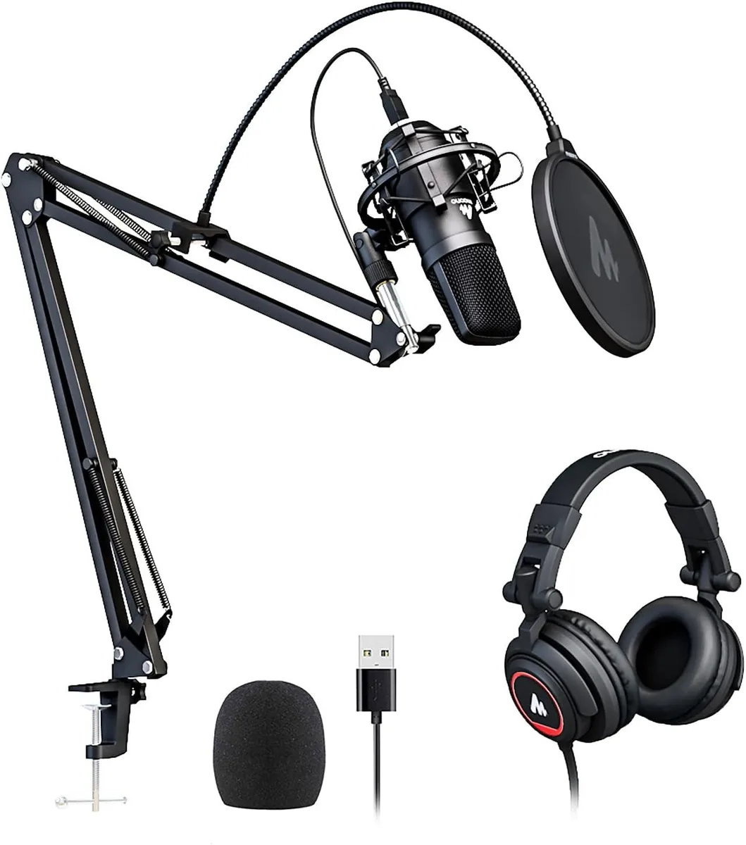MAONO MAONO USB Condenser Microphone Kit with Headphones 192kHz/24bit 16mm Cardioid — product photo