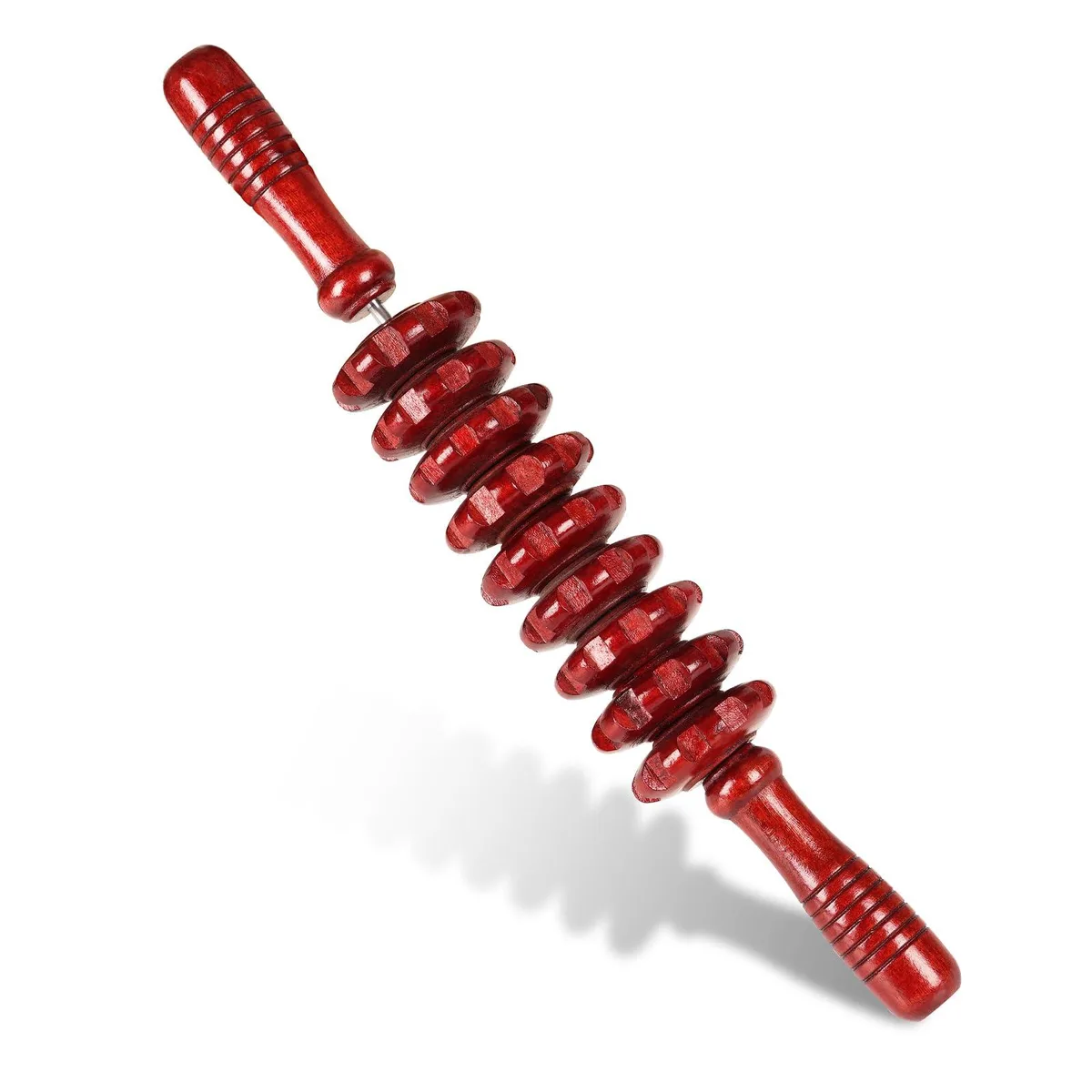  Liitrton Manual Wooden Massage Roller Stick, Red — product photo