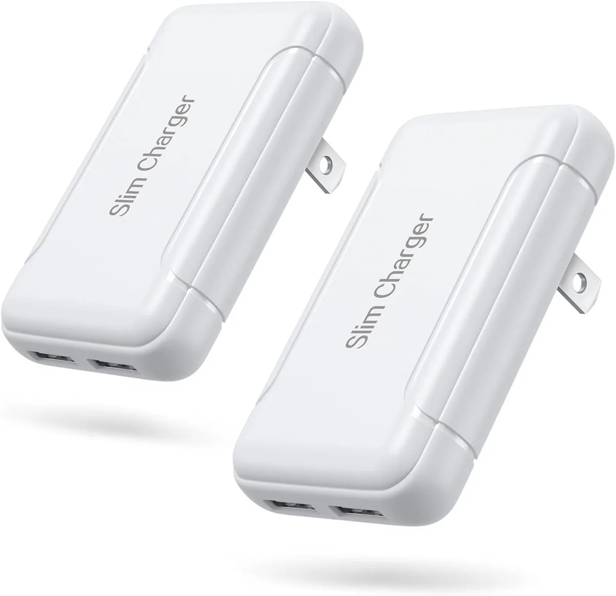 ONITOON ONITOON Slim Wall Charger 2 Pack 3A Dual USB-A Foldable Plug — product photo