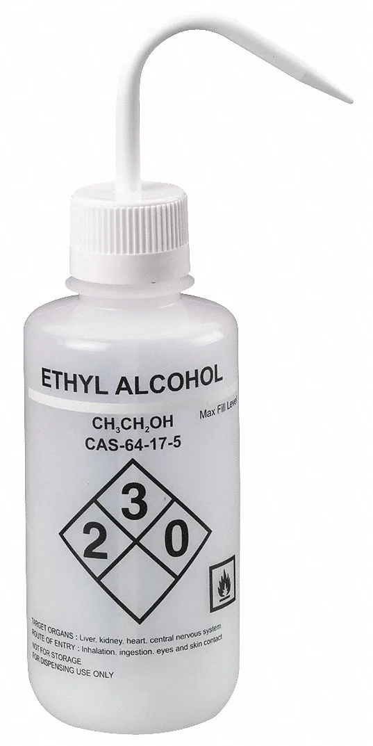 Six translucent white frosted LDPE wash bottles with white polypropylene caps in a pack