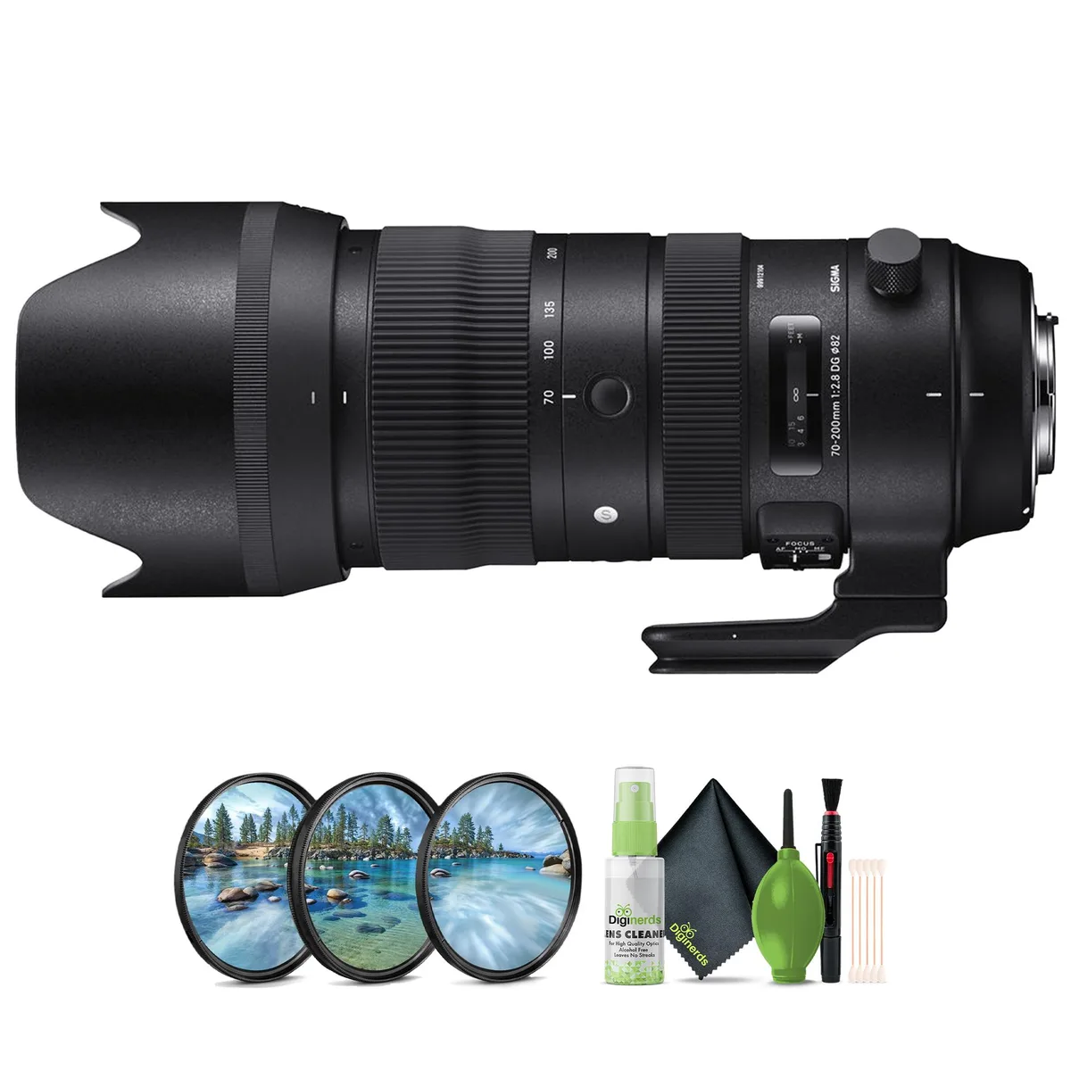 SIGMA Sigma 70-200mm f/2.8 DG OS HSM Sports Canon EF Bundle 2 camera lens — product photo