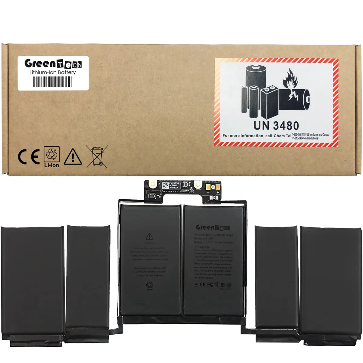 GreenTechLLC GreenTechLLC A1964 58WHR 11.4V 5085mAh laptop battery — product photo