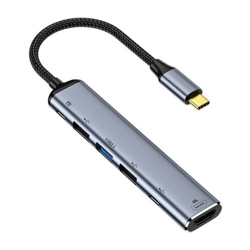 LORDWORLD LORDWORLD USB-C to HDMI 4K 60Hz Dual USB 3.0 Hub 100W PD — product photo