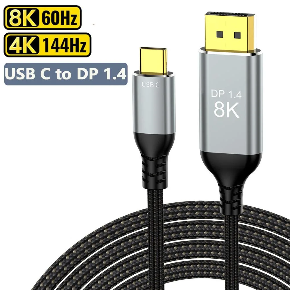LUOM LUOM TJ-A055 USB-C to DisplayPort 1.4 cable 6.6 ft 8K 60 Hz 4K 144 Hz 2K 240 Hz — product photo