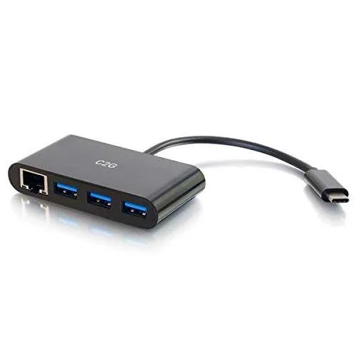 Cables To Go Cables To Go 29747 USB-C Ethernet 3-Port Hub Black — product photo