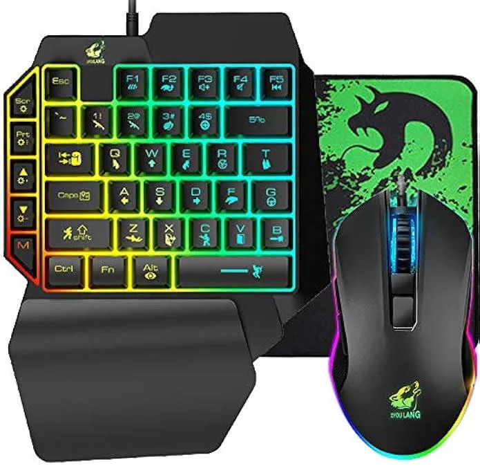 TAURKENAM TAURKENAM One-Handed Gaming Keyboard and Mouse Combo 39 Keys — product photo
