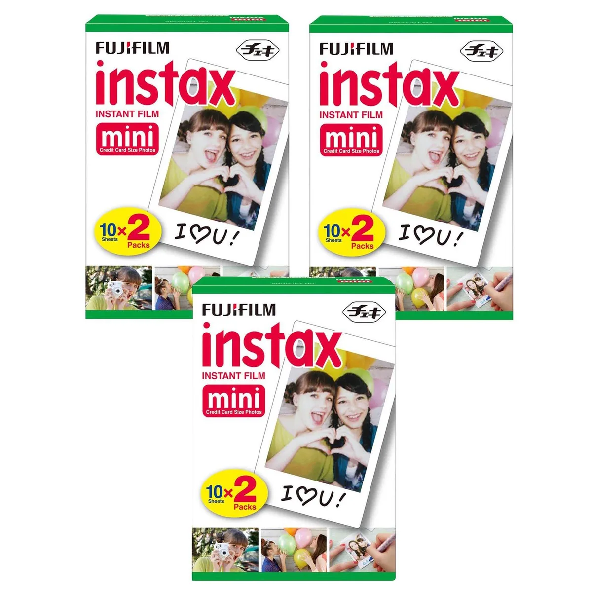 FUJIFILM FUJIFILM Instax Mini Instant Film 3 Twin Packs 60 Pictures — product photo