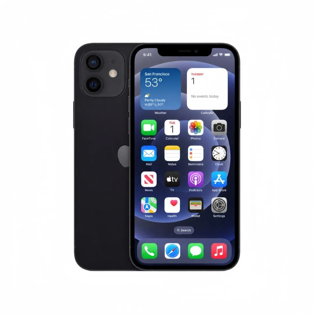 Apple Apple iPhone 12 128GB Black cell phones - no contract — product photo