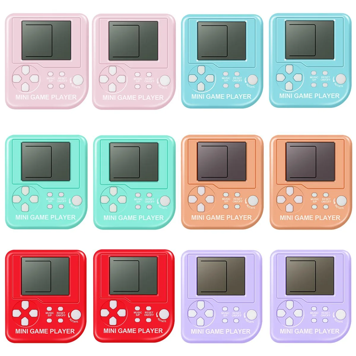  SSRMX 12pcs Arcade Video Game Keychains 26 Games 99 Levels Multi-Colour — product photo