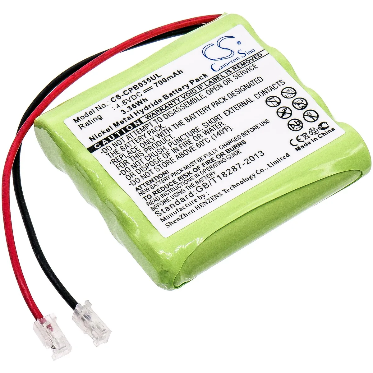 Cameron &amp; Co Cameron &amp; Co DS-CS-CPB035UL AAA x 4 4.8V 700mAh Ni-MH Green telephone accessory — product photo