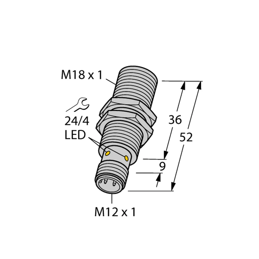 Turck Turck Bi7-M18-AD4X-H1141 inductive sensor M18 10-65 VDC M12 4414541 — product photo