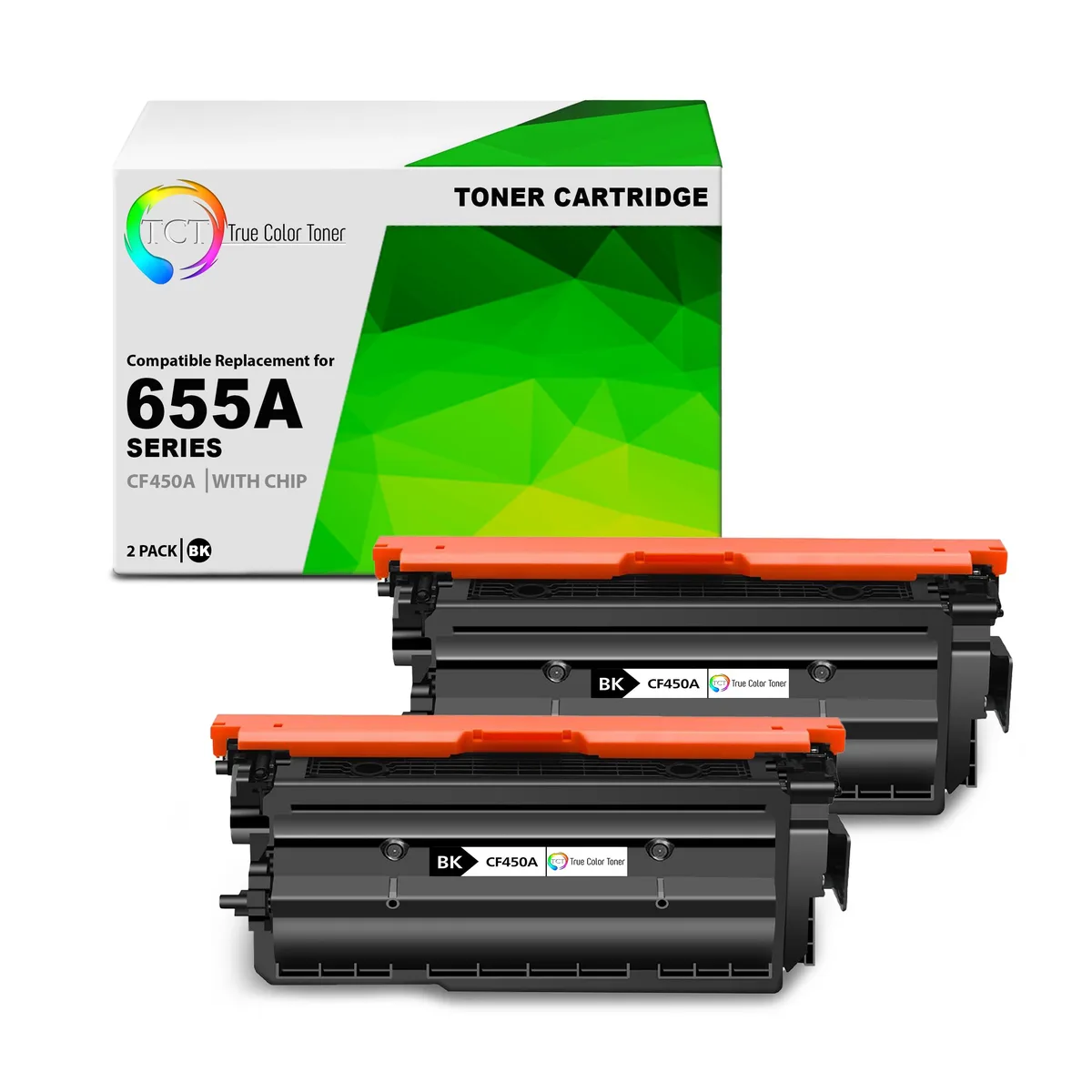True Color Toner True Color Toner CF450A Black Toner Cartridge 2 Pack 12500 Pages — product photo
