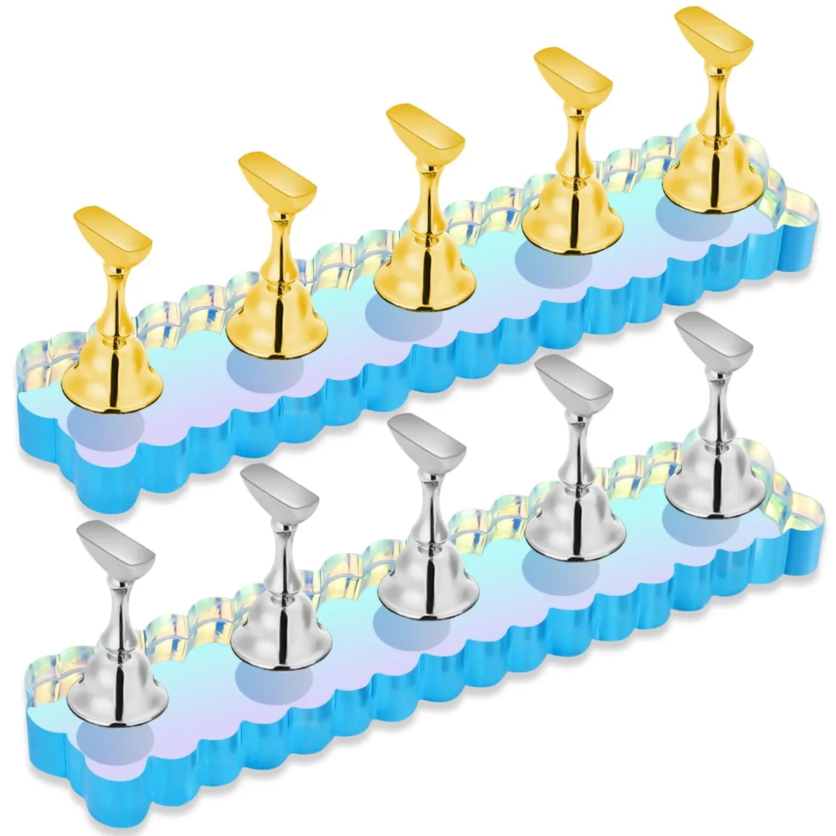 Avid LADYING Acrylic Nail Stand Aurora Small Wave 2 Sets — product photo