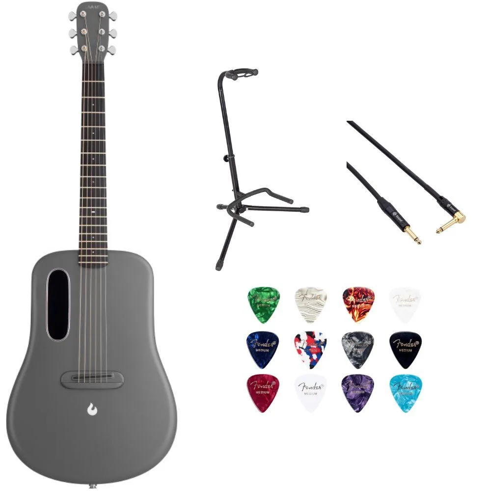 Lava Lava ME 4 Carbon 36 Space Grey Acoustic-Electric Guitar Bundle — product photo