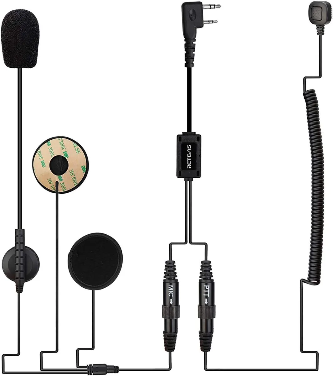 usbroway usbroway Helmet Headset with Finger PTT and Boom Mic — product photo