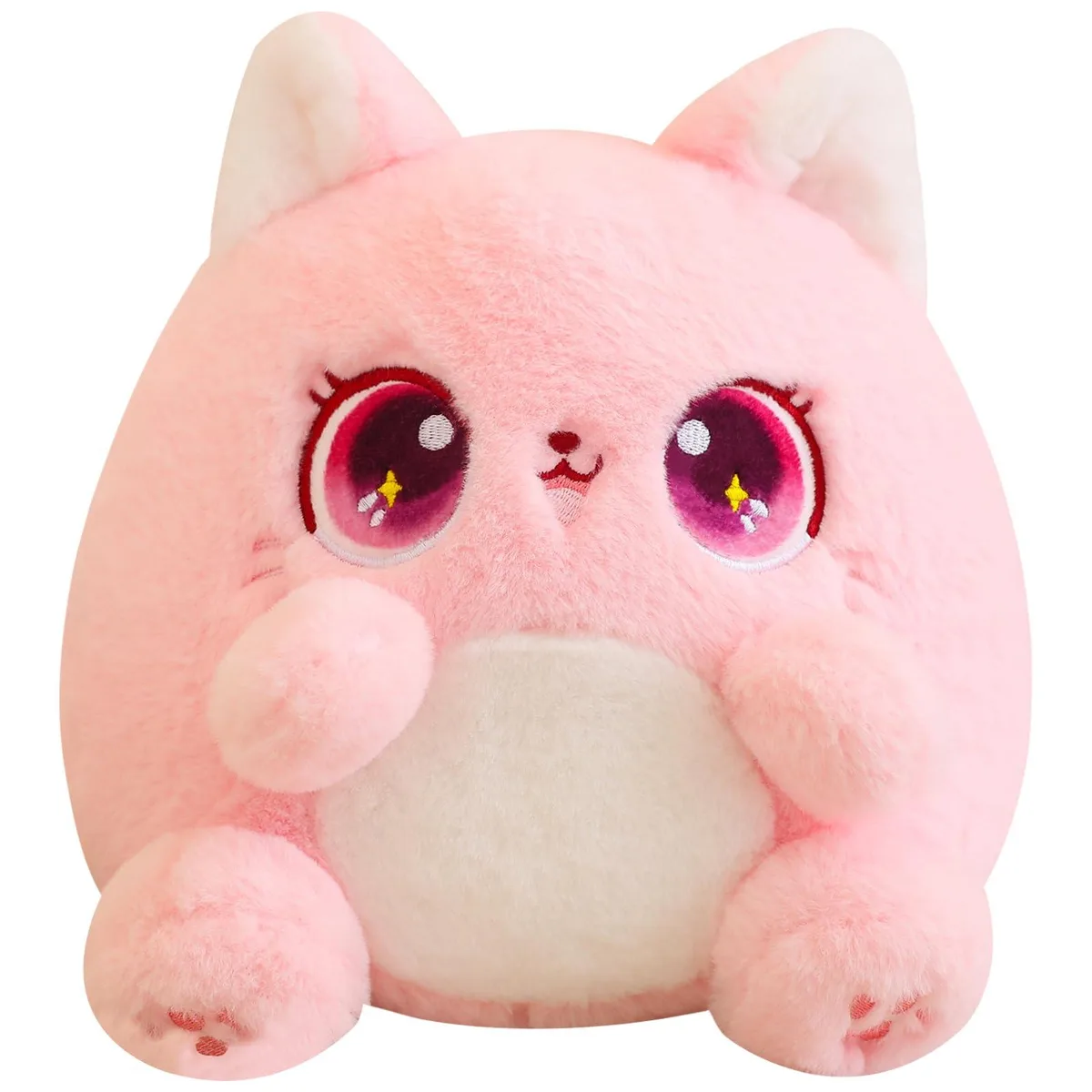  Fat Cat Plush Cat Stuffed Animal Pink 10 Inch — product photo