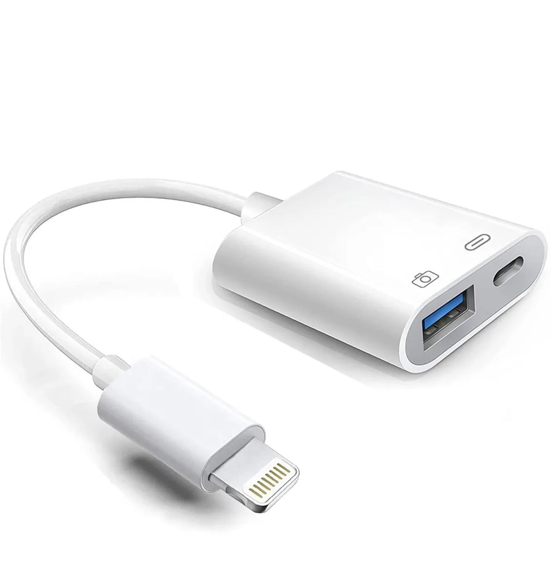  Hatuge HATU-L01 Lightning to USB converter with charging port — product photo