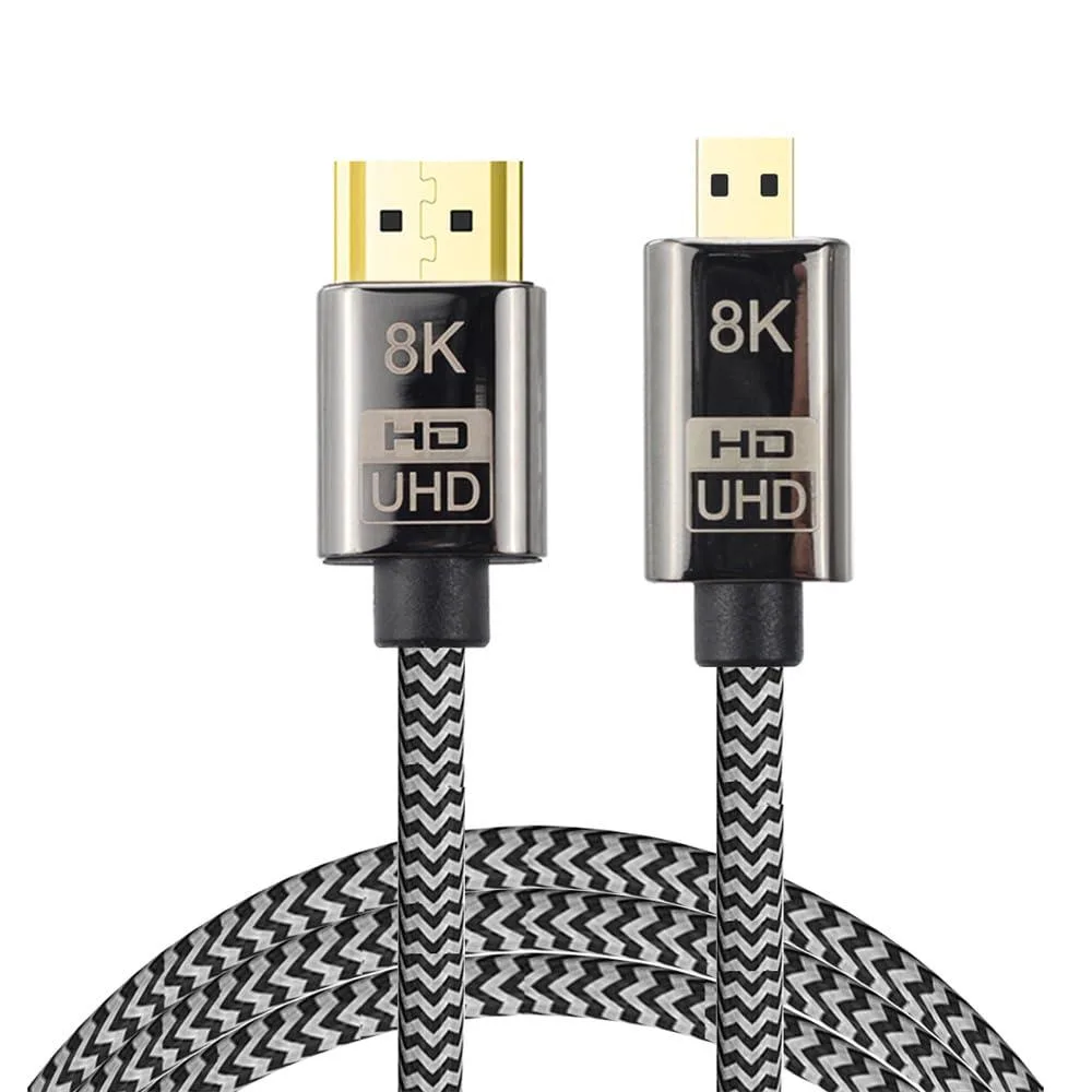 LORDWORLD LORDWORLD Micro HDMI to HDMI 2.1 Cable 8K 60Hz 4K 120Hz 48Gbps 1.5m — product photo