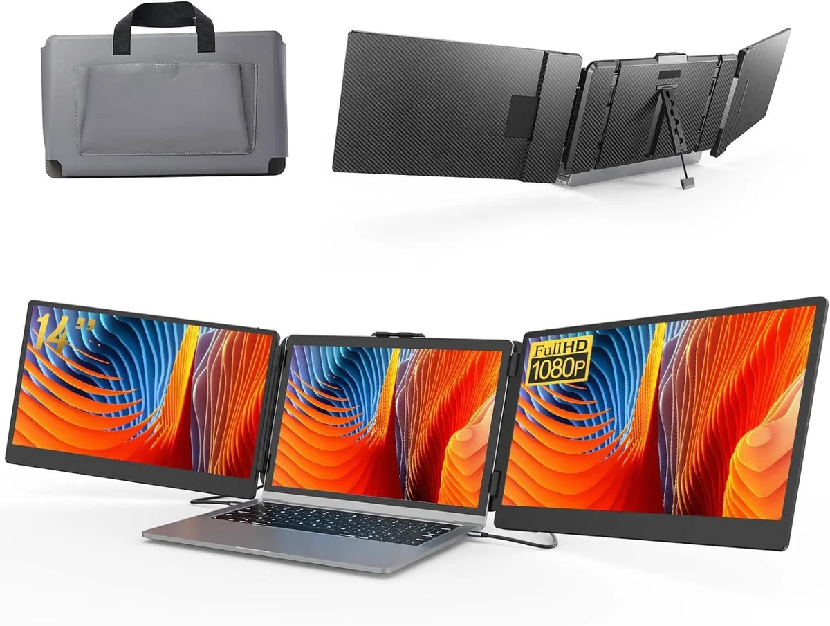 BFKK BFKK 14" Triple Laptop Screen Extender 1080P FHD IPS accessory — product photo