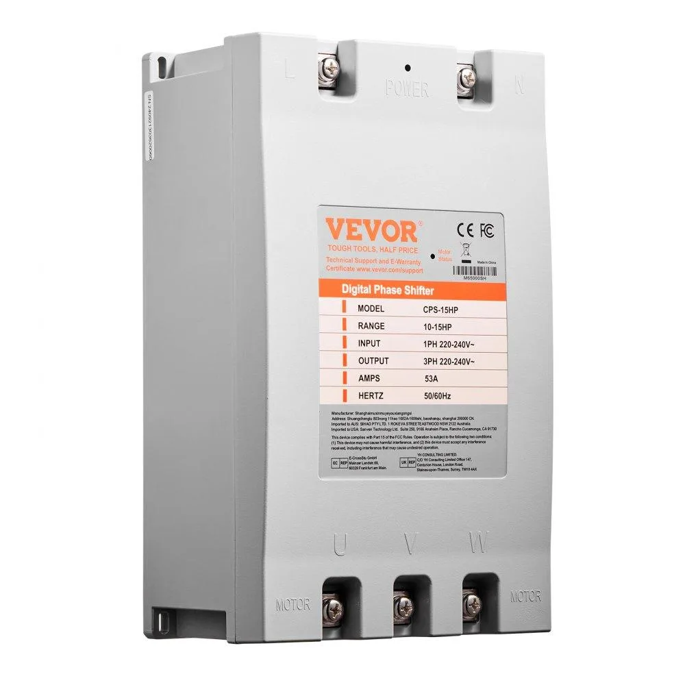 VEVOR VEVOR 3 Phase Converter 15HP 53A 220V Digital Phase Shifter — product photo
