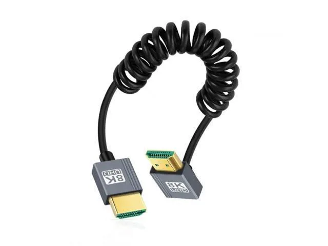 Manw Manw 90° Upward Coiled HDMI 2.1 Cable 48Gbps 8K@60Hz — product photo
