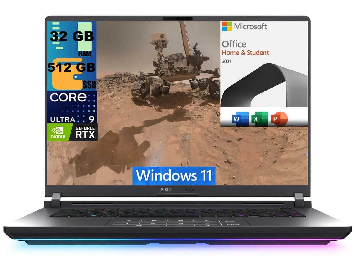 ASUS ASUS ROG Strix G16 16" 2.5K 240Hz Ultra 9 275HX RTX 5070 32GB 512GB gaming laptop — product photo