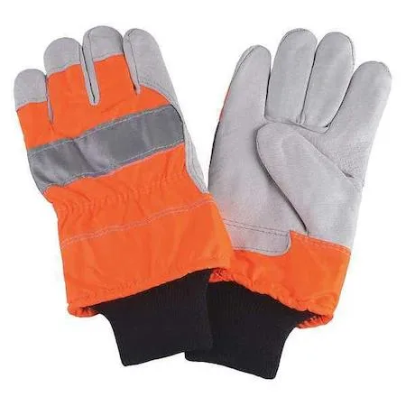 Condor Condor 4NHE7 Pigskin Leather Gloves, Knit Cuff, Wing Thumb, Full Finger, Personal Protective Equipment — product photo