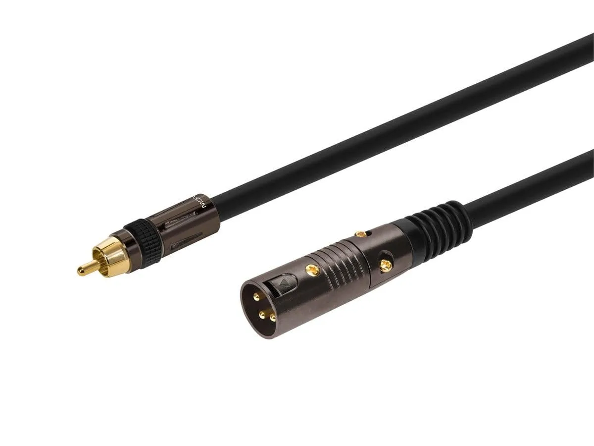 Monoprice Inc. Monoprice 104777 XLR Male to RCA Male cable 1.8288m 16AWG 97.5% shielded — product photo