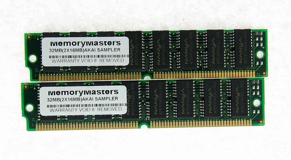 Simmtec, Inc Simmtec, Inc 32MB (2x16MB) SIMM Memory Upgrade for Akai MPC2000 MPC2000XL S2000 S3000XL CD3000XL S300XL — product photo