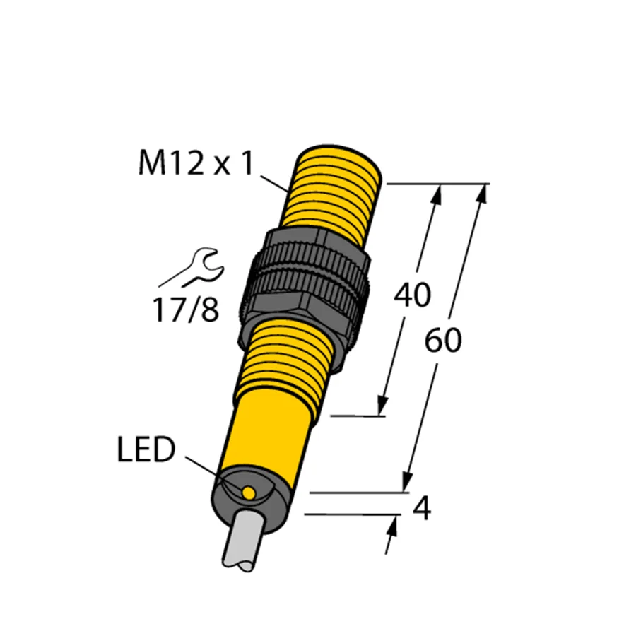 Turck Turck Ni4-S12-AP6X 46532 Inductive Sensor PNP M12 1030 VDC — product photo