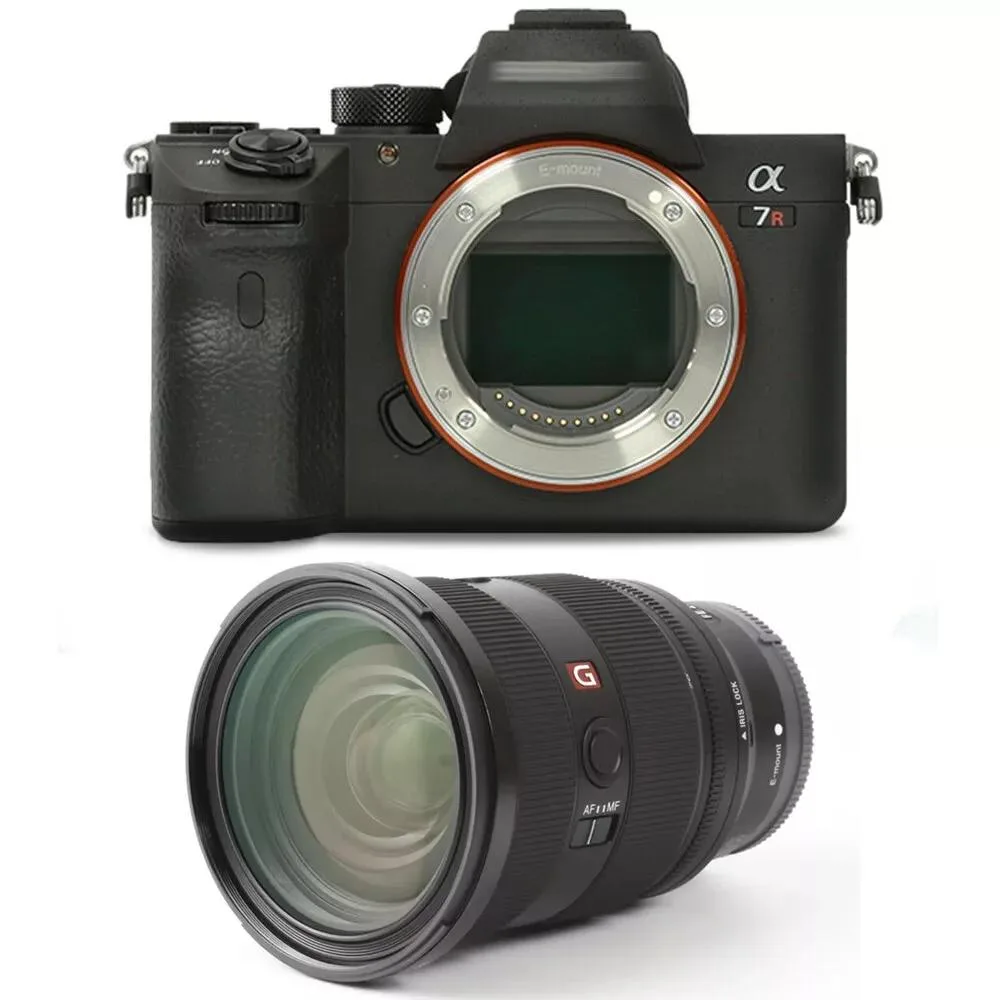 Sony Sony a7R IVA 61MP compact mirrorless camera with FE 24-70mm f/2.8 GM II lens — product photo